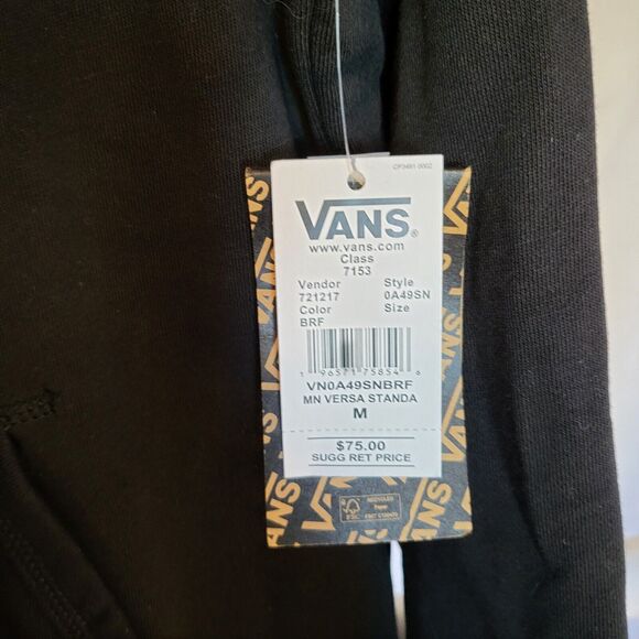 Vans Versa Mens Hoodie Size Medium Black - Picture 4 of 5